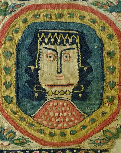 Weibliche Büste in einem Medaillon von Coptic